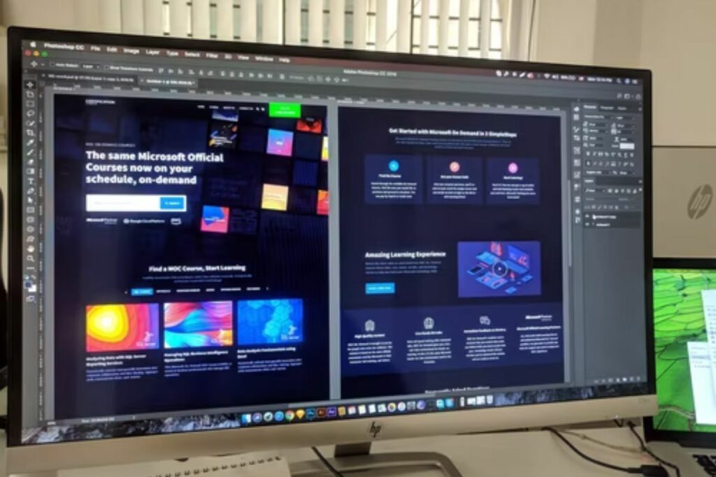 monitor con diseño web - T1 Páginas